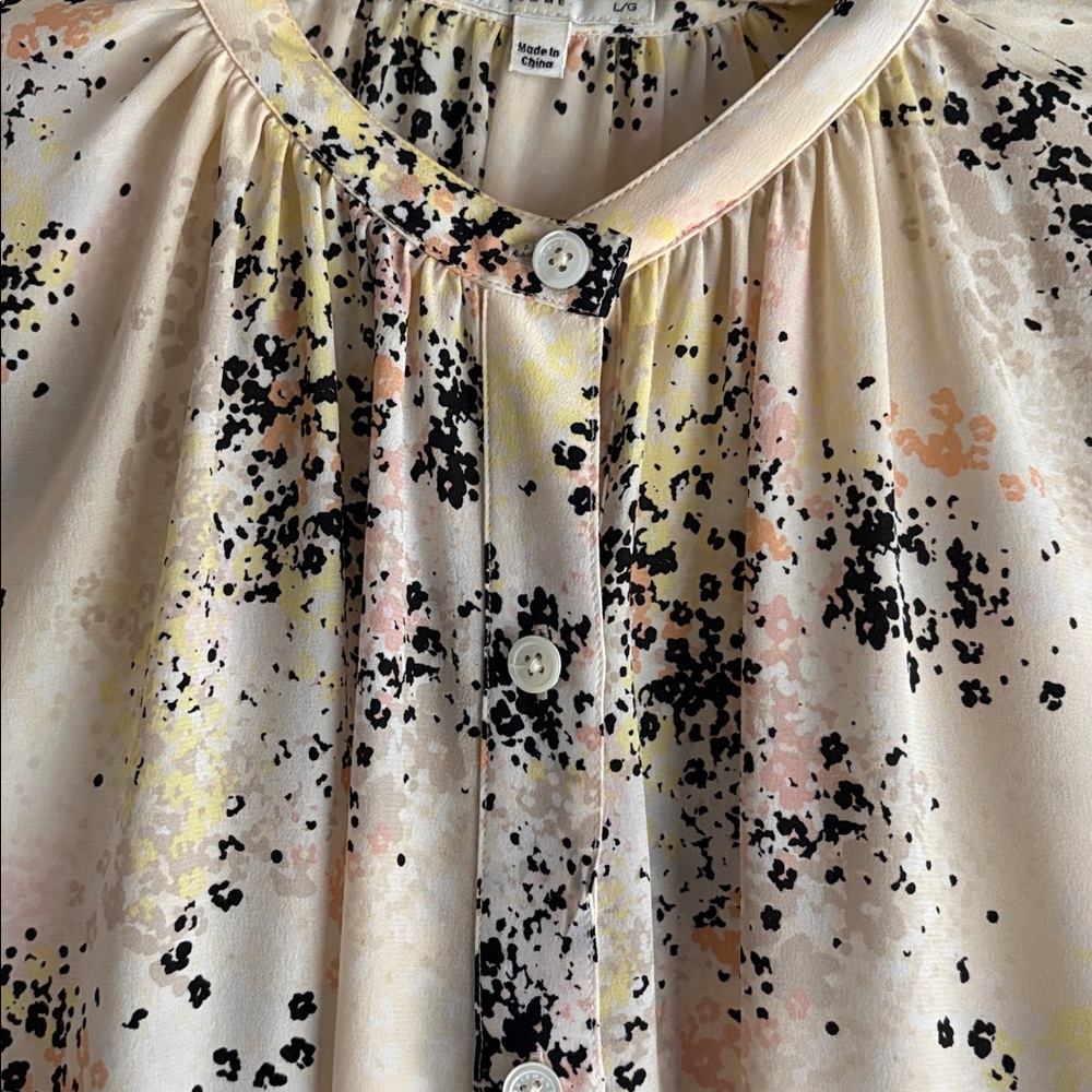 Equipment Cream and Black Floral Blouse - Picture 4 of 8